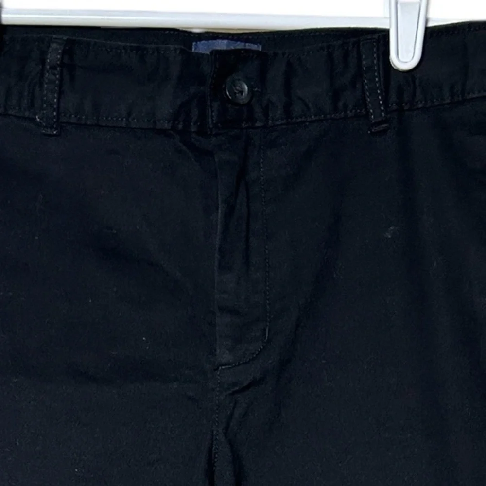 The Children's Place Boys Black Uniform Chino Pants Sz 12 Husky Adjustable Waist